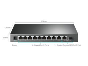 TP LINK 10-Port Gigabit Easy Smart Switch with 8-Port PoE+ - Image 3