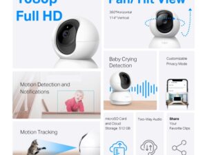 TP LINK Pan/Tilt Home Security Wi-Fi Camera - Image 2