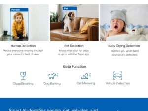 TP LINK Pan/Tilt AI Home Security Wi-Fi Camera - Image 4