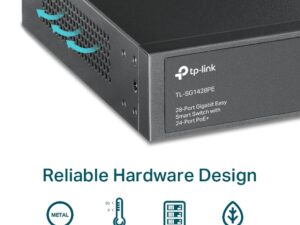TP LINK 28-Port Gigabit Easy Smart PoE Switch with 24-Port PoE+ - Image 8