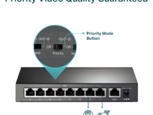 TP LINK 9-Port 10/100Mbps Desktop Switch with 8-Port PoE+ - Image 7