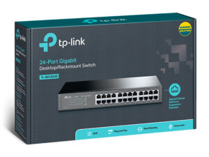 TP LINK Switch 24 Port Gigabit 1u Rock Mountable steel case - Image 4