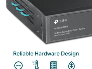 TP LINK JetStream 16-Port Gigabit Easy Smart PoE/PoE+ Switch - Image 7