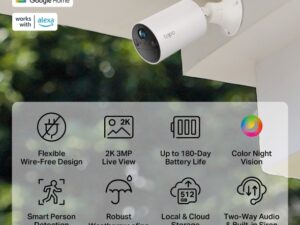 TP LINK Smart Wire-Free Indoor/Outdoor Security Camera - Image 5